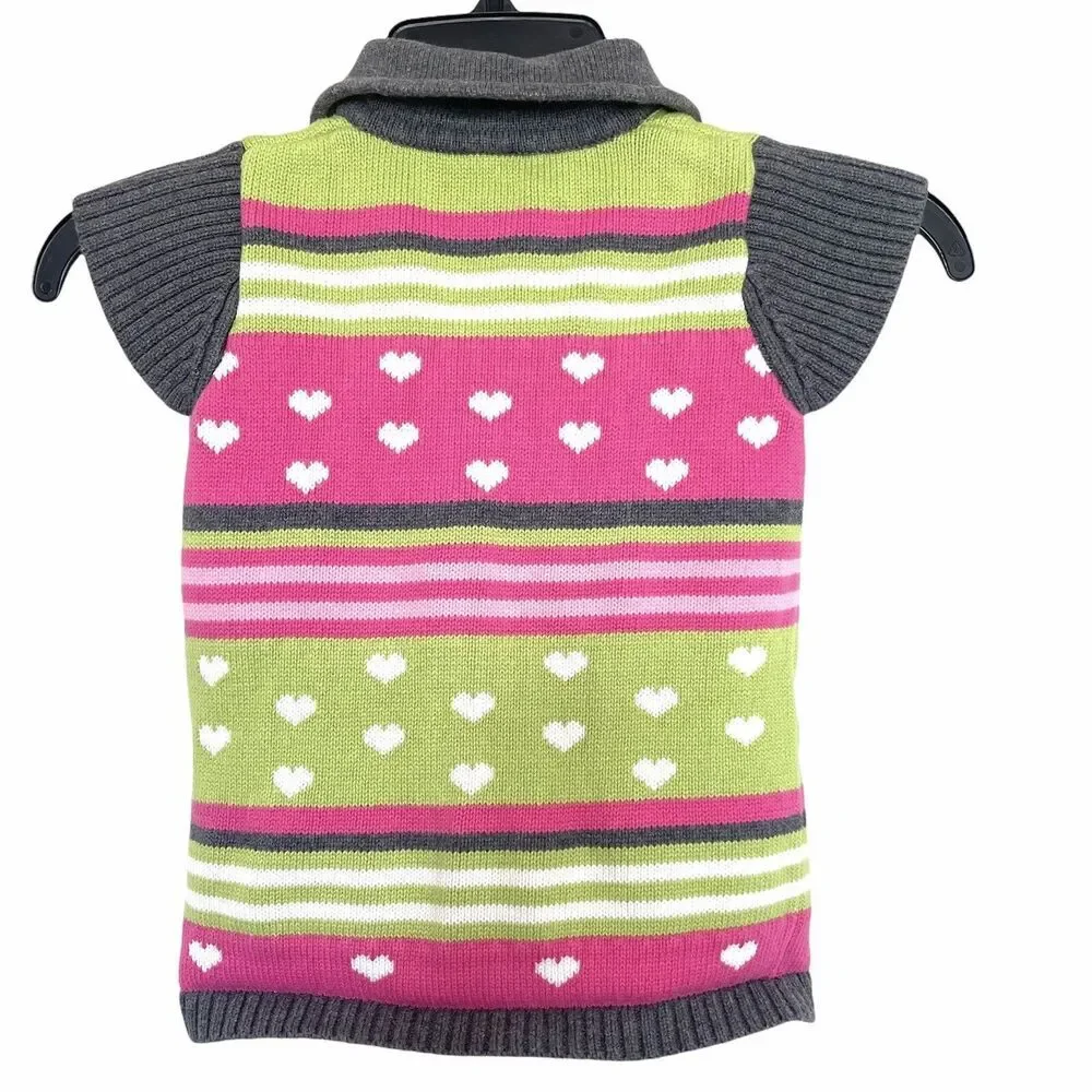 Gymboree Girls Sweater Size 3T Toddler Hearts Winter Christmas Cozy Comfy Baby